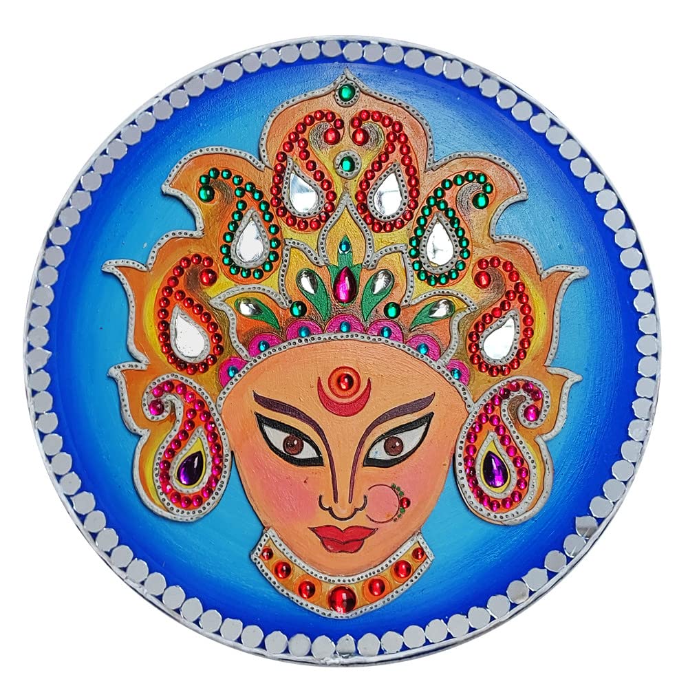 Devi Mahalaxmi Face 3D effect Lippan art DIY Kit for Navratri Pooja Decor by Penkraft 