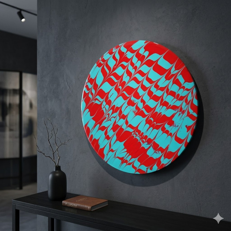 Fluid Art On Round MDF DIY Kit 