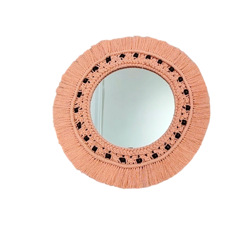 Penkraft Macrame Art Wall Mirror DIY Kit | Complete DIY Craft Kit for Beginners & Hobby Artists