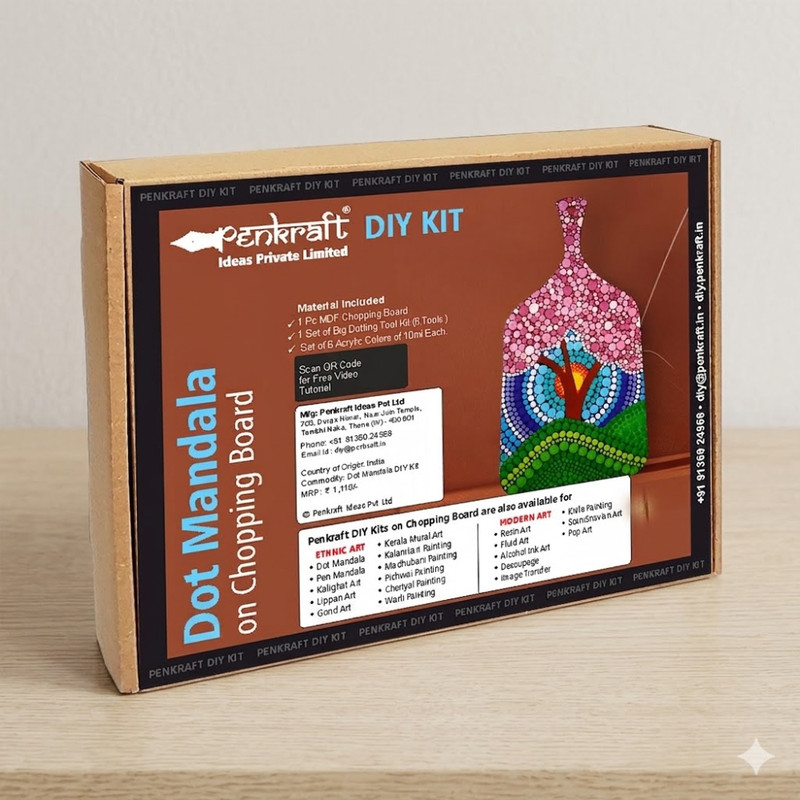 Dot Mandala on Chopping Board DIY Kit