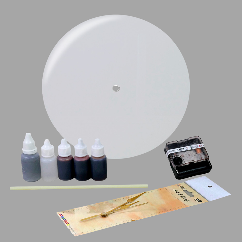 Alcohol Ink art on Acrylic Clock DIY Kit
