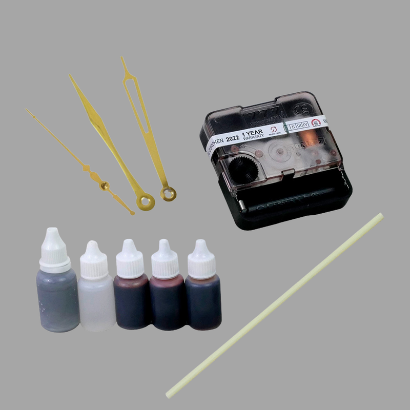 Alcohol Ink art on Acrylic Clock DIY Kit