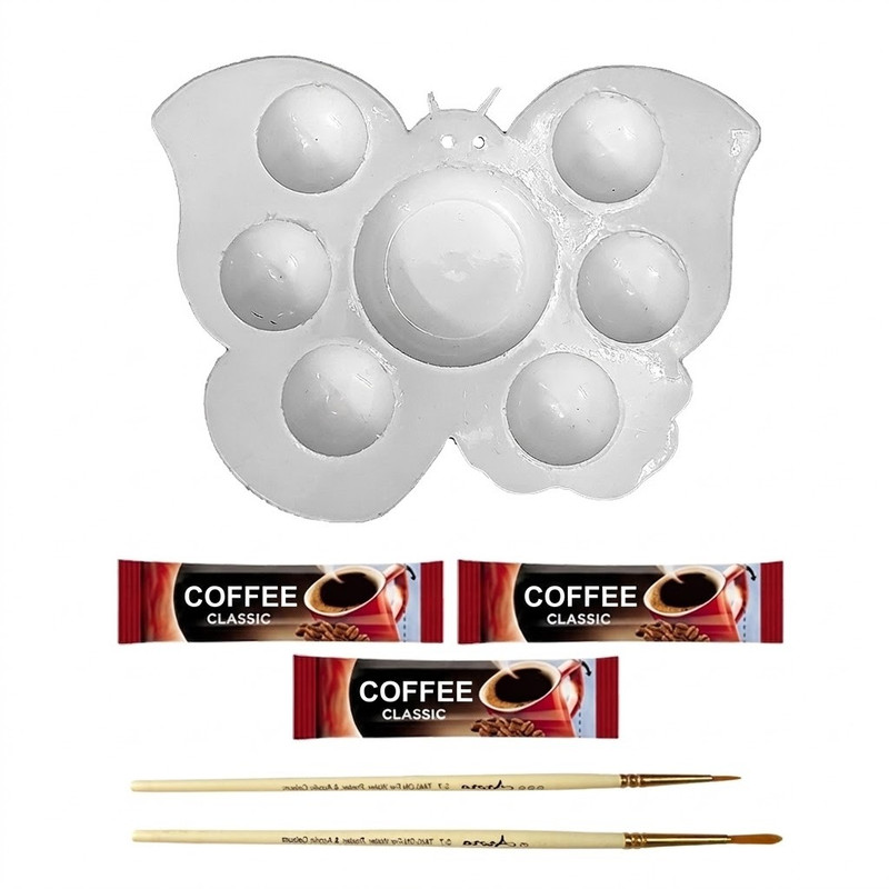 Coffee Painting on Round Coasters DIY Kit 