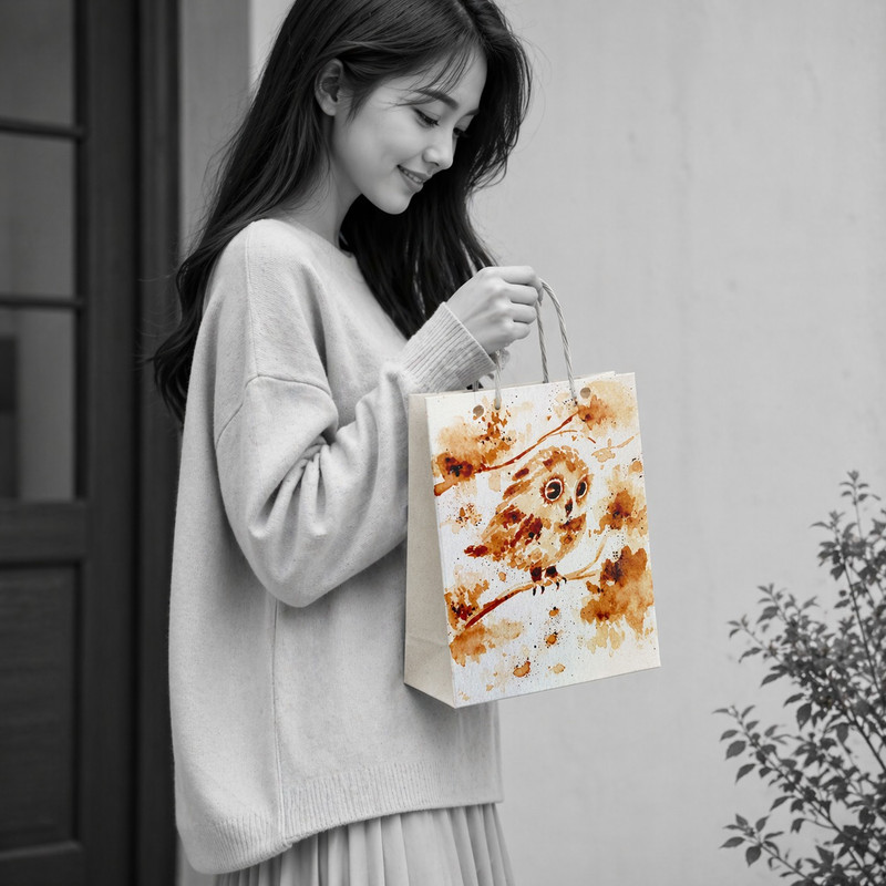 Coffee Painting on Paper Bag DIY Kit 