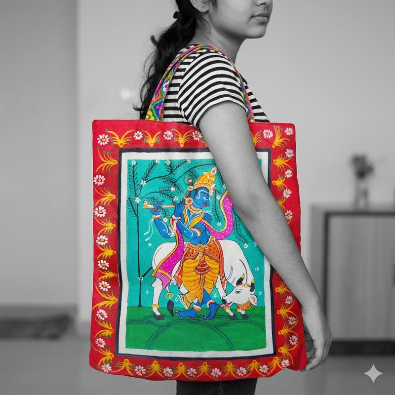 Cheriyal Painting on Cloth Bag DIY Kit 