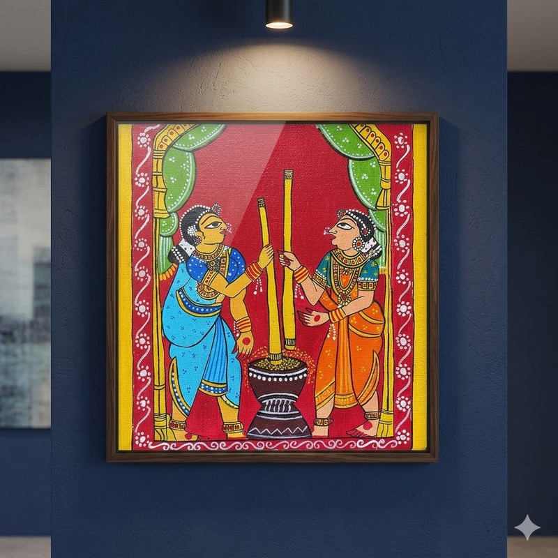 Cheriyal Painting on Canvas DIY Kit 
