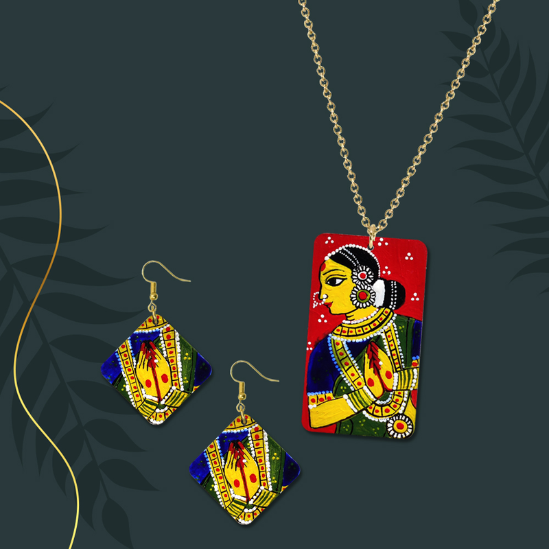 Cheriyal Painting on MDF Jewellery DIY Kit 