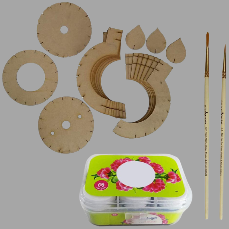 Cheriyal Painting on MDF Lantern DIY Kit 