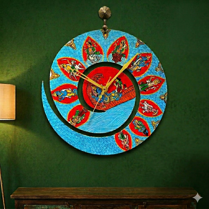 Cheriyal Painting on Spiral Clock DIY Kit 