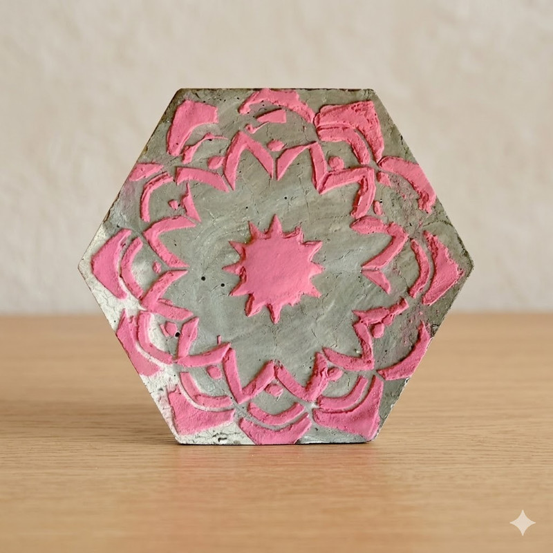 Penkraft Cement art embossed coaster DIY Kit with Free video tutorial