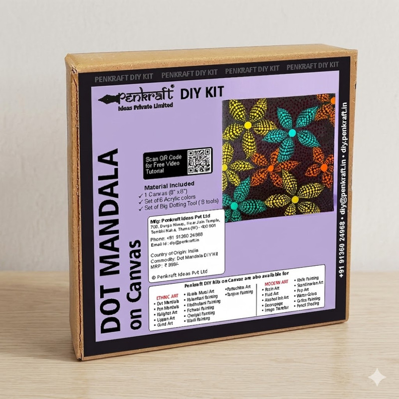 Dot Mandala on Canvas DIY Kit