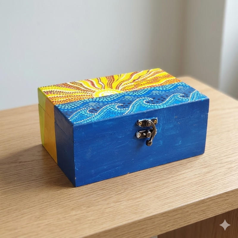 Dot Mandala on MDF Box DIY Kit
