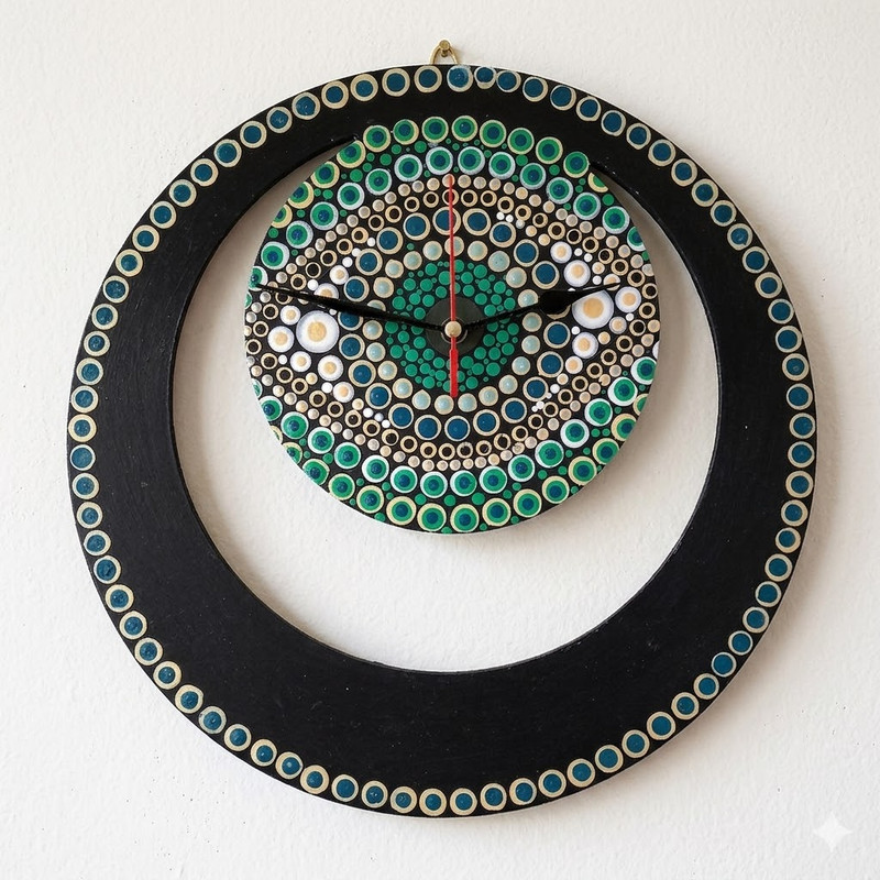Dot Mandala on Moon Clock DIY Kit