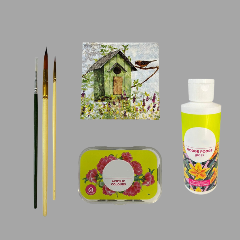 Decoupage Art On Bottle DIY Kit By Penkraft
