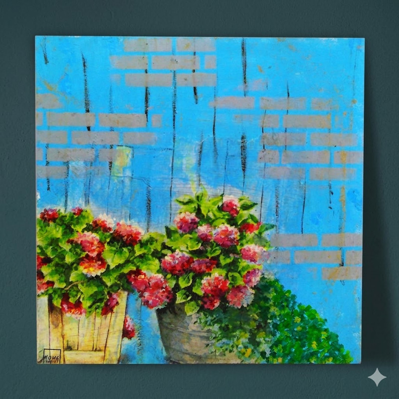 Decoupage Art on  Canvas DIY Kit 