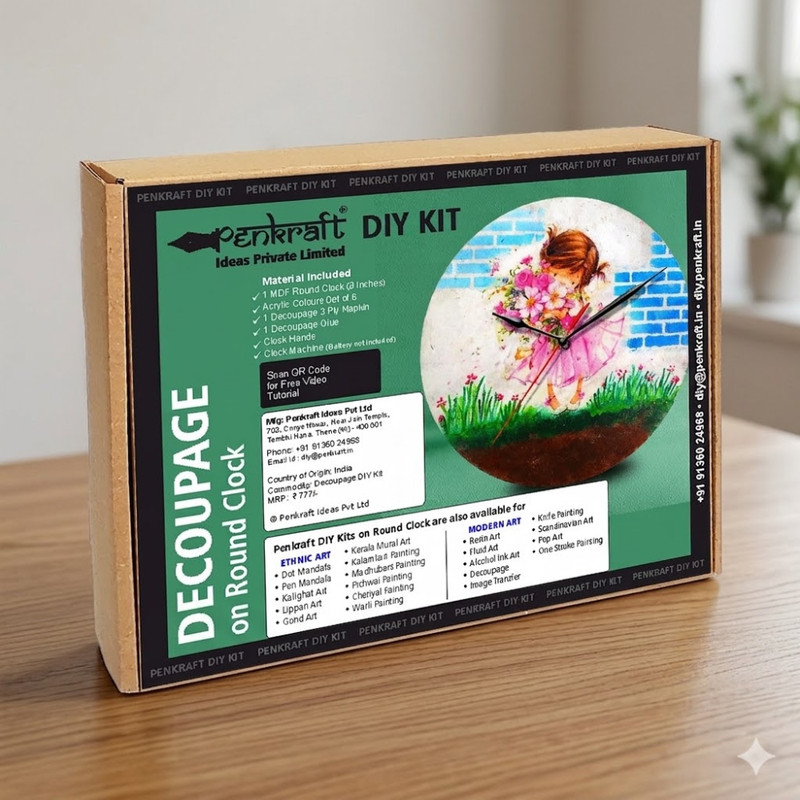 Decoupage Art on Wall Clock DIY Kit