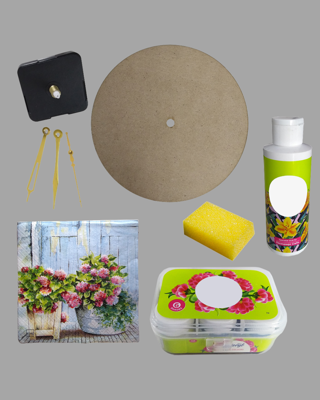 Decoupage Art on Wall Clock DIY Kit