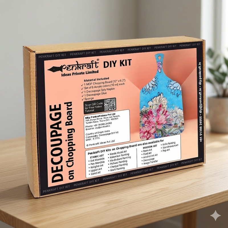 Decoupage Art on Chopping Board DIY Kit 