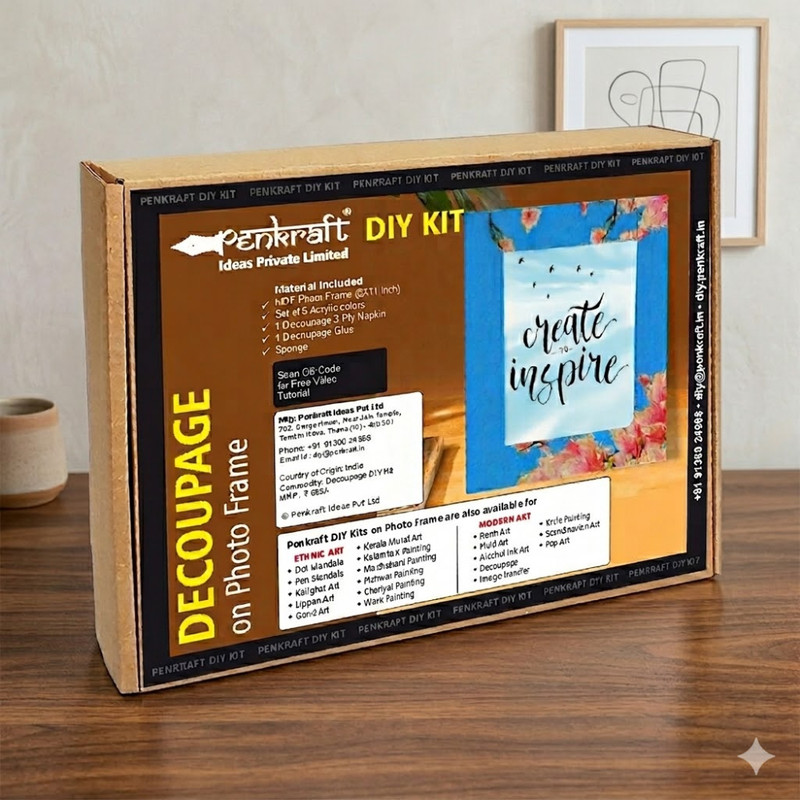 Decoupage Art on Photo Frame DIY Kit