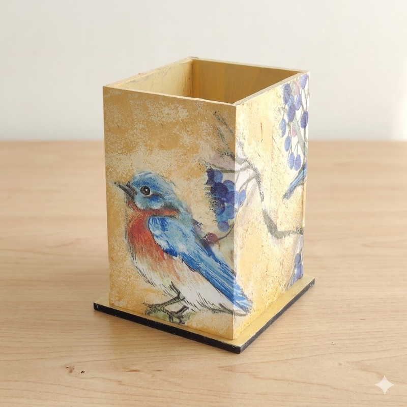 Decoupage Art Pen Stand DIY Kit 