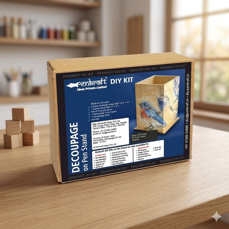 Decoupage Art Pen Stand DIY Kit 