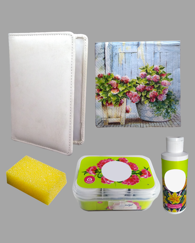 Decoupage Art on Passport Cover DIY Kit