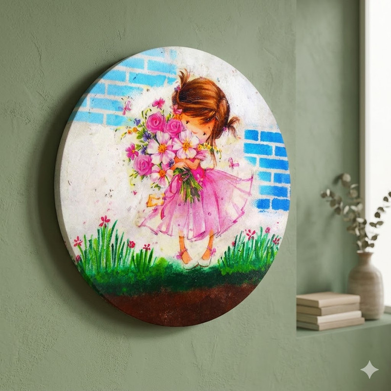 Decoupage Art On Round MDF DIY Kit 