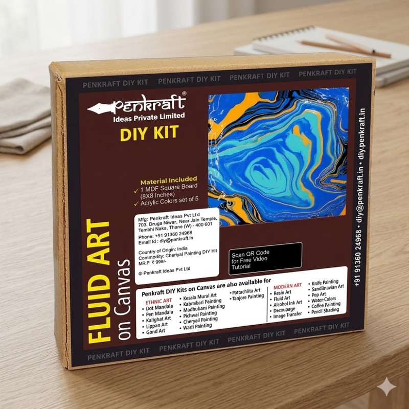 Fluid art on Canvas DIY Kit