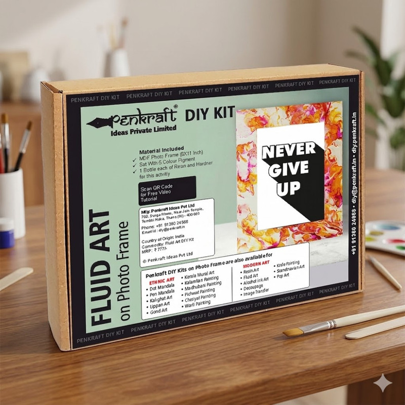 Fluid Art on Photo Frame DIY Kit 