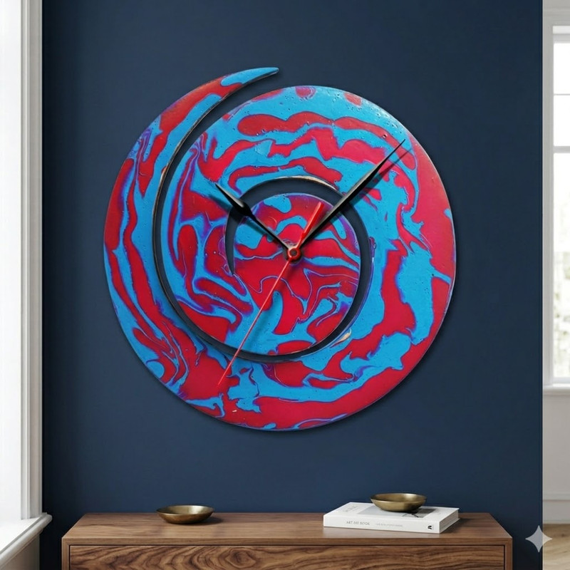 Fluid Art on Spiral Clock DIY Kit 