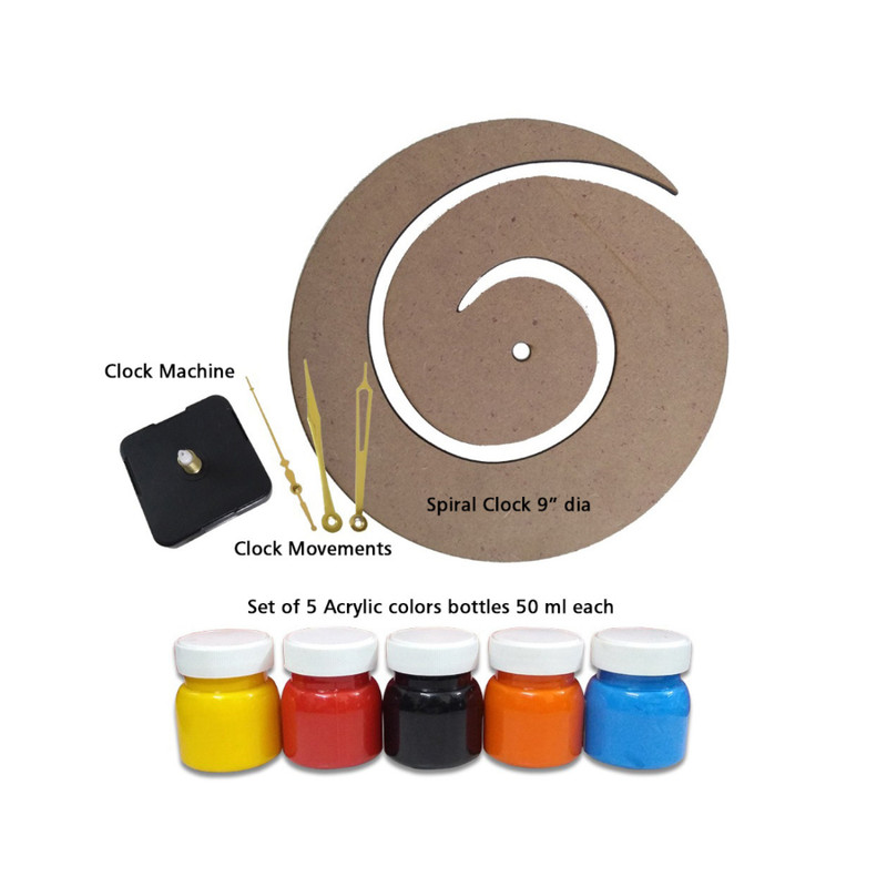 Fluid Art on Spiral Clock DIY Kit 