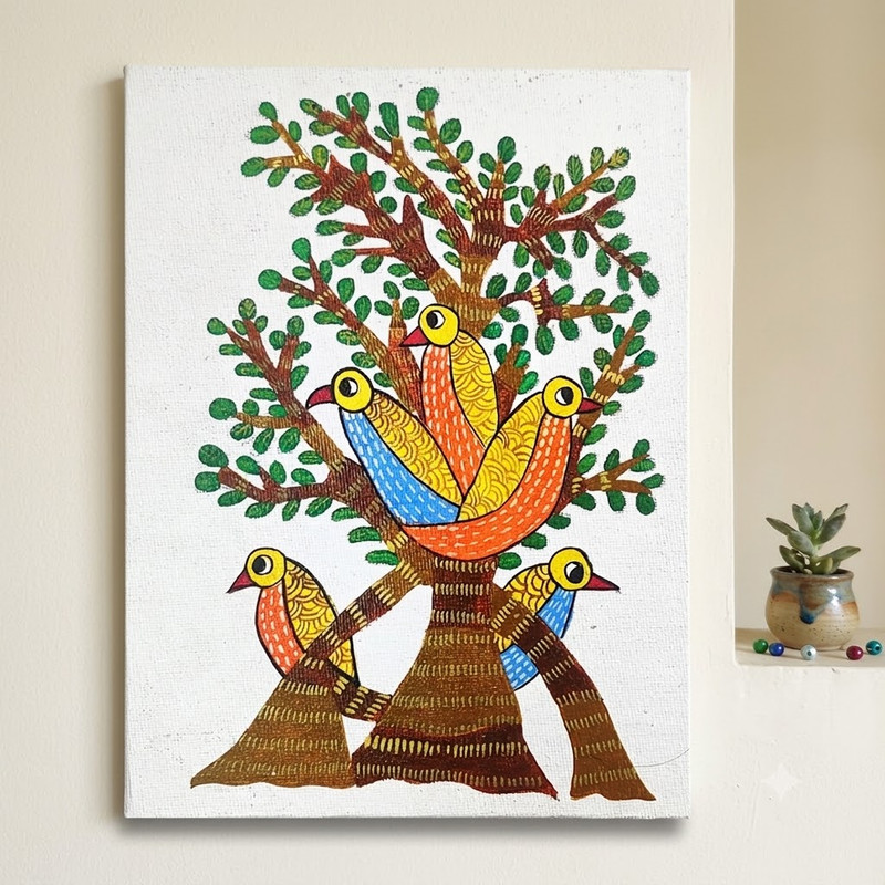Gond art on Canvas DIY Kit