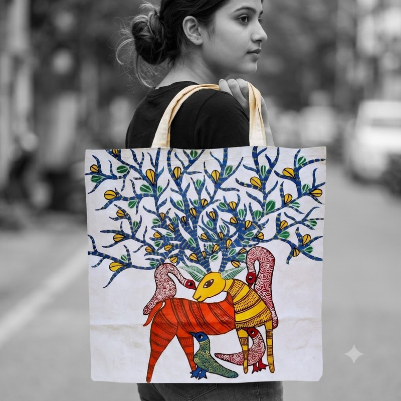 Gond art on Cloth Bag DIY Kit