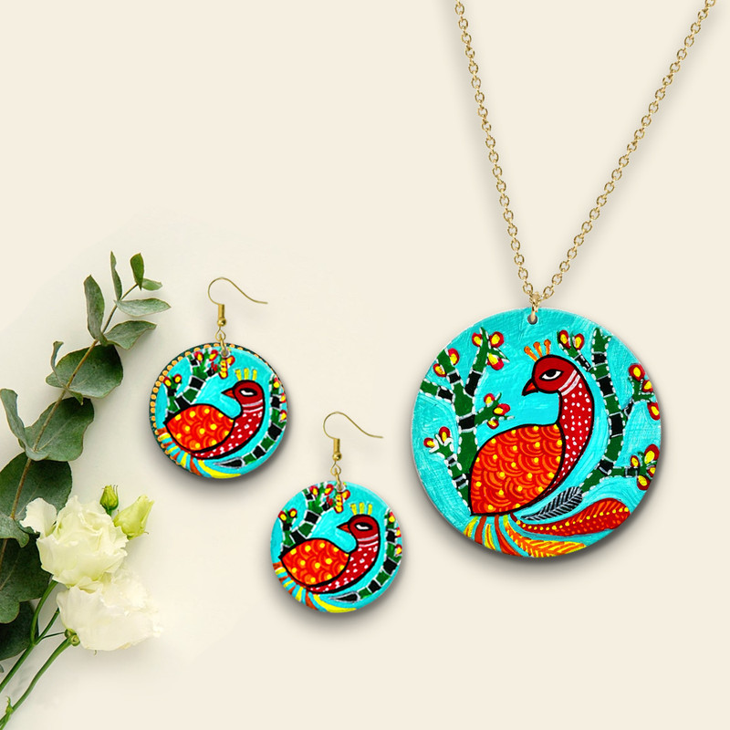 Gond art on MDF Jewellery DIY kit