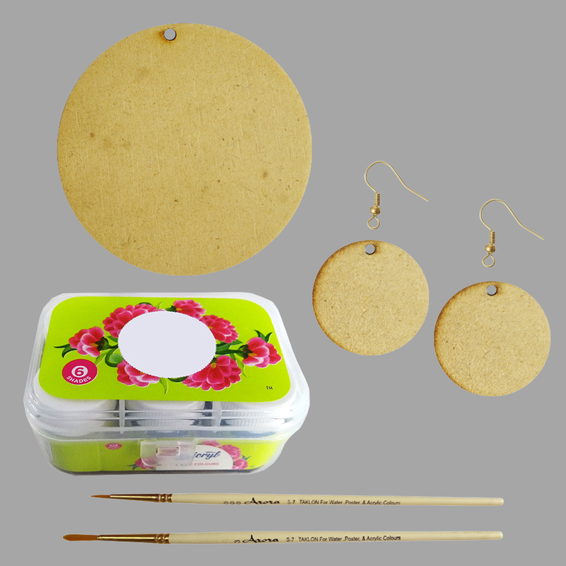 Gond art on MDF Jewellery DIY kit