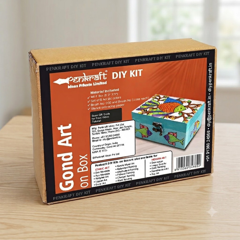 Gond art on MDF Box DIY Kit