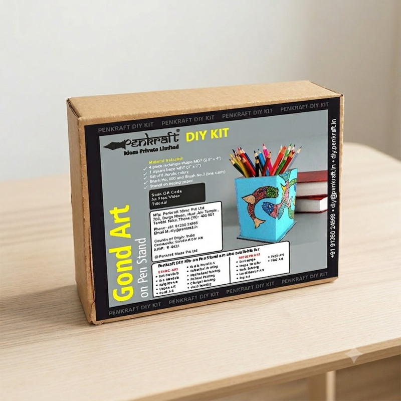 Gond art on Pen Stand DIY Kit