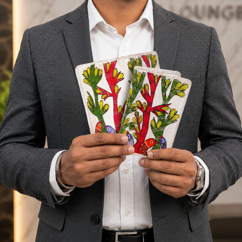 Gond art on Passport cover DIY Kit