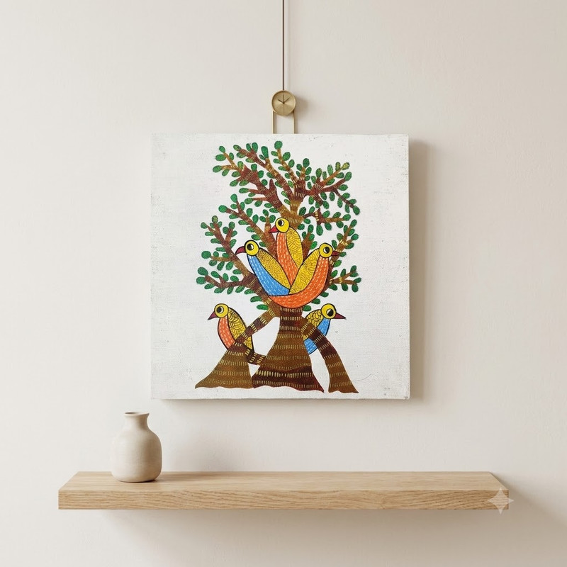 Gond art on MDF Square Board DIY Kit