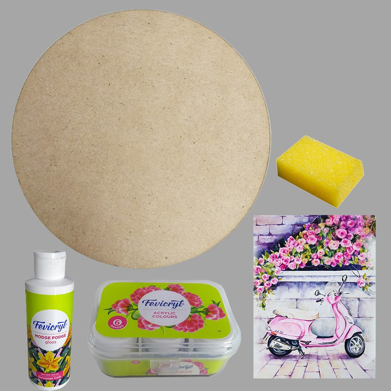 Image Transfer on Round Board DIY Kit 