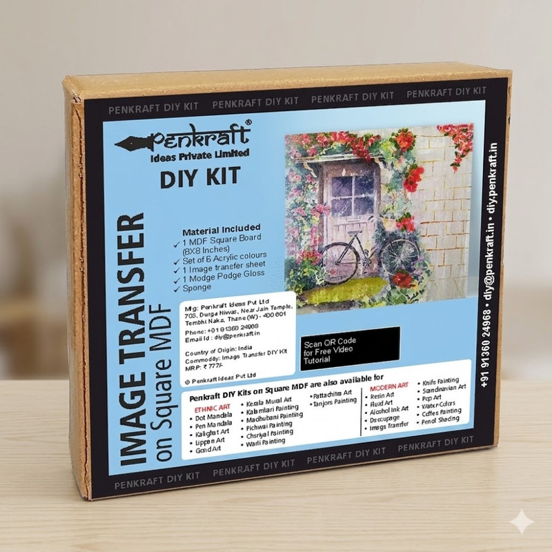 Image Transfer on MDF Square Board DIY Kit