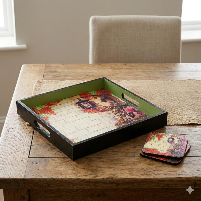Image Transfer on Tray and Square Tea Coasters DIY kit