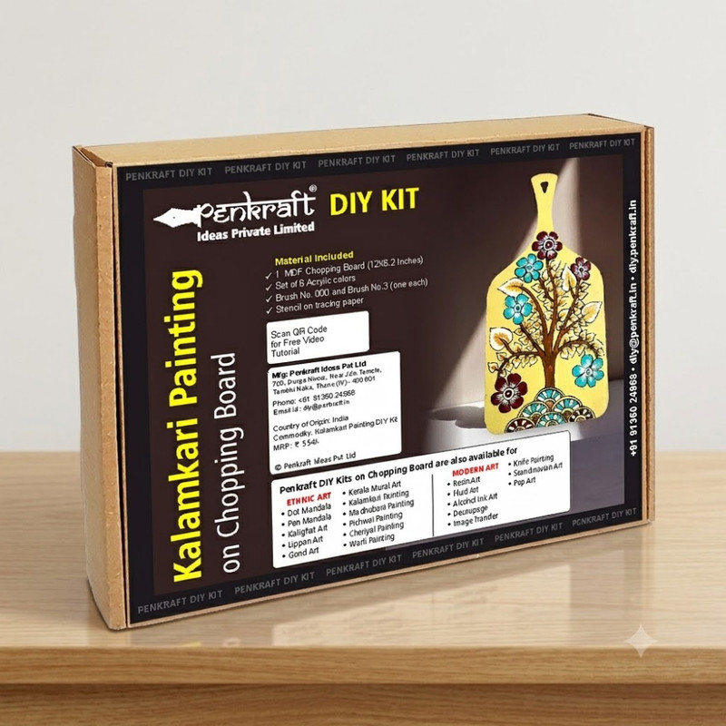 Kalamkari on Chopping Board DIY Kit