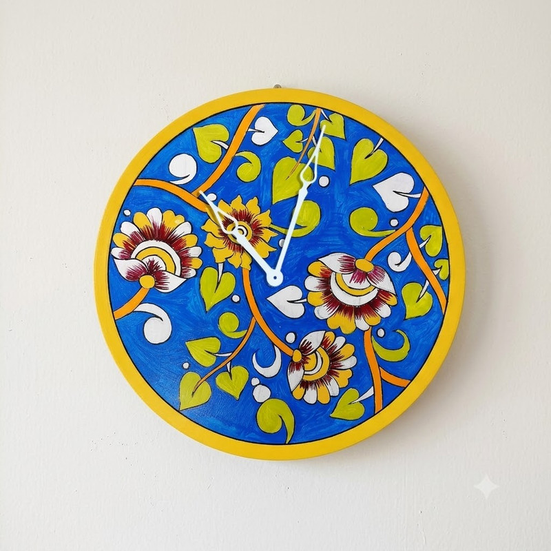 Kalamkari on Round Clock DIY Kit