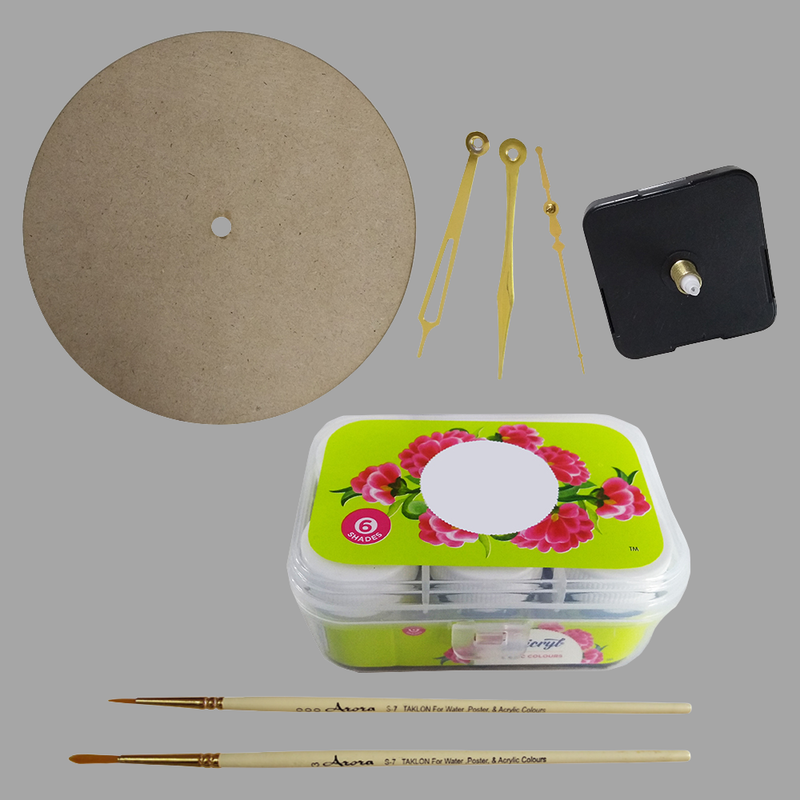 Kalamkari on Round Clock DIY Kit