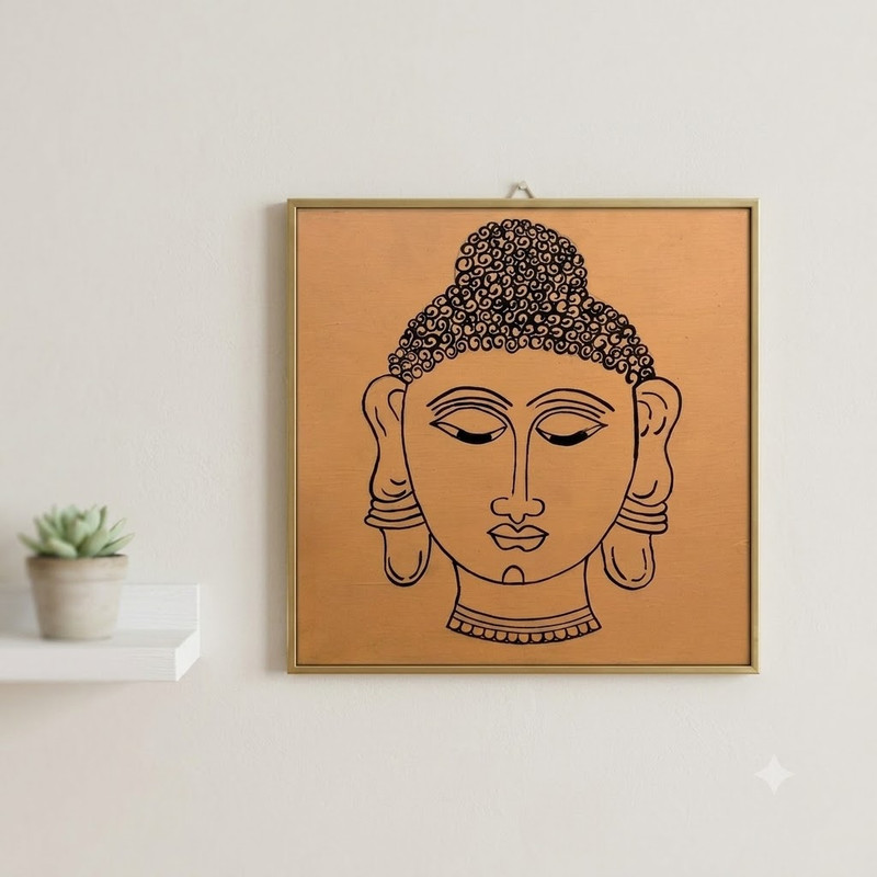 Kalamkari on MDF Square Board DIY Kit
