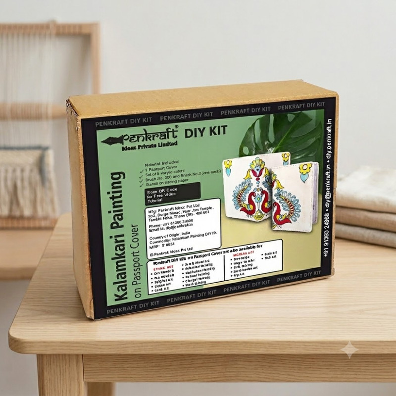 Kalamkari on Passport Cover DIY Kit