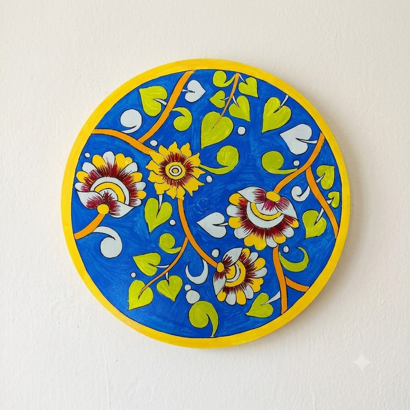 Kalamkari Art On Round MDF DIY Kit 