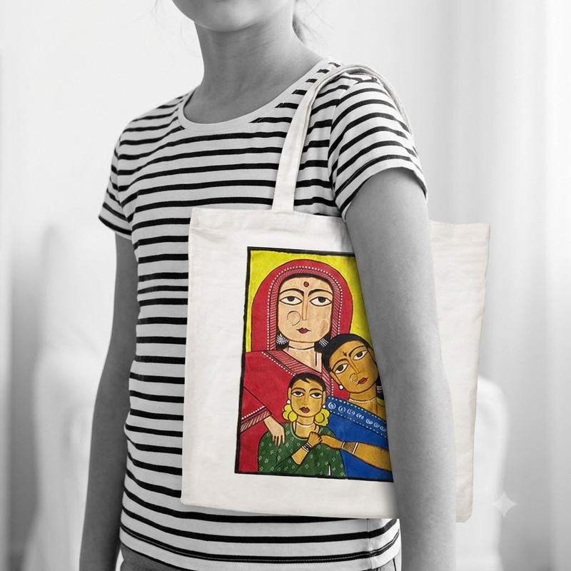 Kalighat Art on Cloth Bag DIY Kit