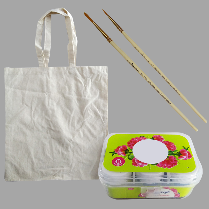 Kalighat Art on Cloth Bag DIY Kit